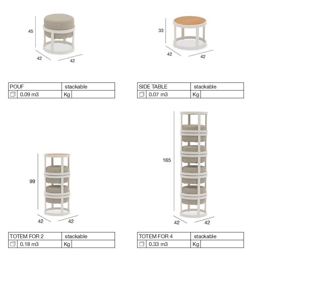 Tumba, комплект бежевый/коричневый, алюминий