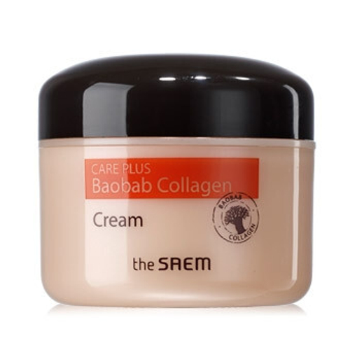 The Saem Care Plus Baobab Collagen Cream коллагеновый увлажняющий и омолаживающий крем с экстрактом баобаба