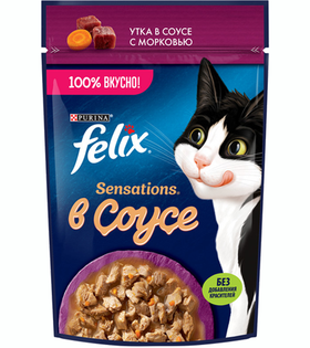 Феликс Сенсейшн Утка с Морковью в соусе 75гр.