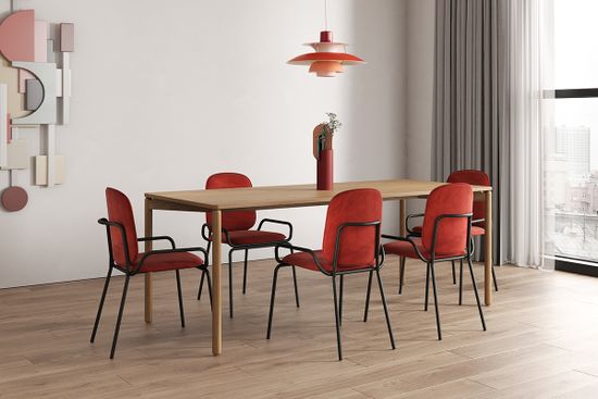 Стол обеденный saga, 85х200 см, ясень