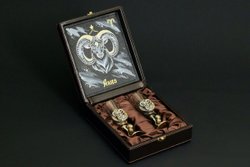 Набор лафитников для водки «Знаки Зодиака Овен» 2 шт. в подарочном футляре c художественным оформлением