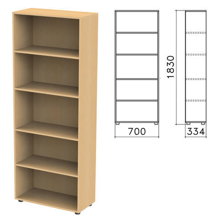 Шкаф (стеллаж) "Канц", 700х330х1830 мм, 4 полки, ШК31.10