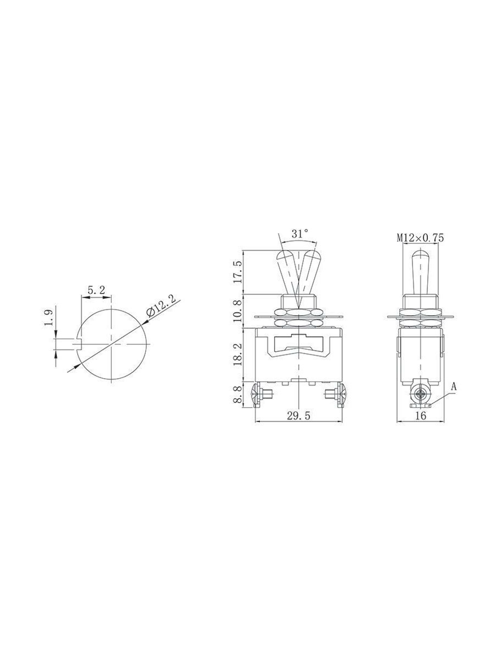 Тумблер 250В 15А (2с) ON-OFF 1п (KN-101) Rexant 36-4110