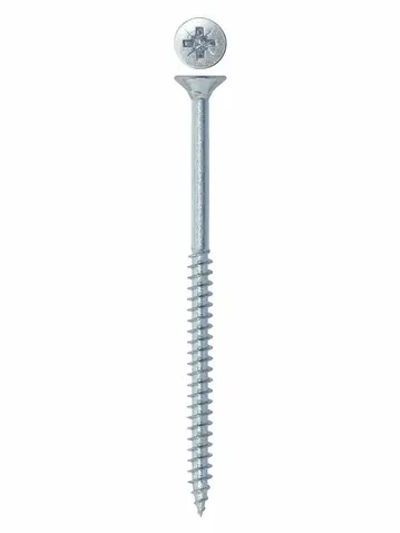 Саморез Pz 5,0х100 (30 шт) универсальный острый белый цинк