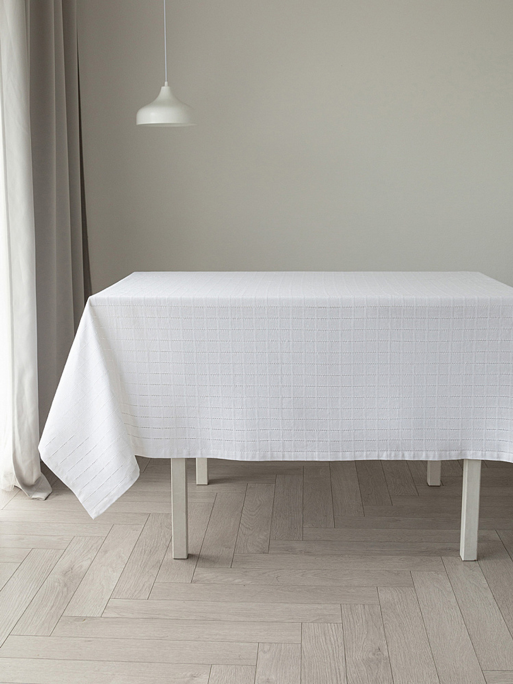 Скатерть DeNASTIA Мережка 140x180, белый