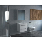 Тумба с раковиной Zero, подвесная, 60х45х55,5 см, ЛДСП, белый, ZLF604555-WL-CR