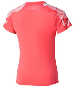 Женская теннисная футболка Mizuno Daybreakers Printed - calypso coral