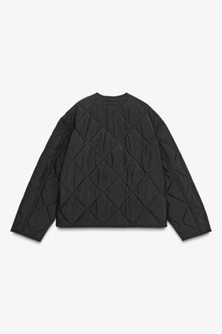 ZARA СТЕГАНАЯ КУРТКА, ЧЕРНЫЙ