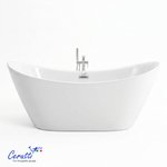 Акриловая ванна отдельностоящая Ceruttispa НЕМИ (NEMI) PRO170II белая, со сливом-переливом (1700x740x730)