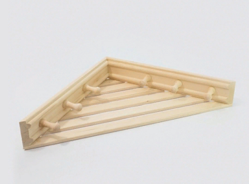 Полка угловая с вешалкой 6 рожков