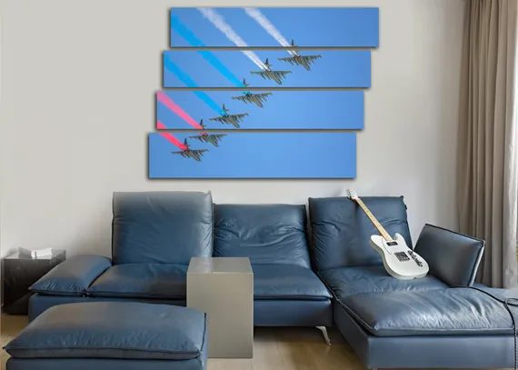 Модульная картина "Воздушное шоу"