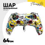 Шар Фольгированный Джойстик игровой Улыбки (Ассорти)