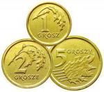 Набор 3 монеты 2014 г. 1,2,5 грошей Royal Mint. UNC