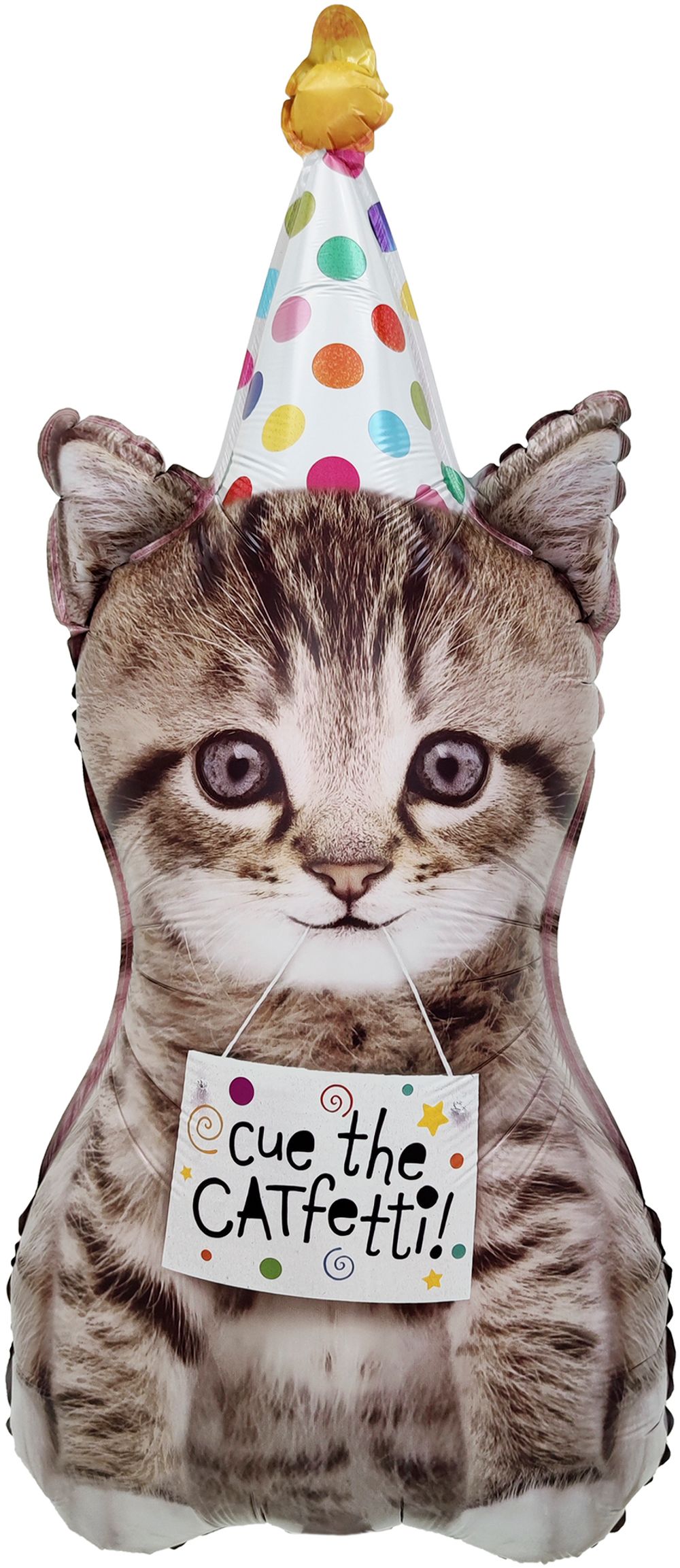 Шар (30''/76 см) Фигура, Котенок в колпачке, 1 шт. в уп.