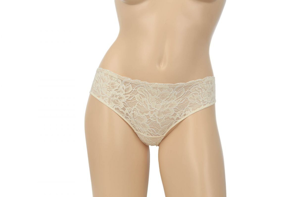 Кружевные трусики-бразилиана Cameo (Размер: 36) (Цвет: телесный)