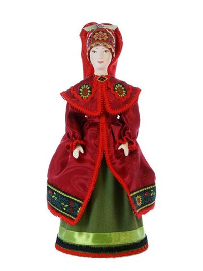 Кукла фарфоровая Украинка в праздничном костюме Киевской губернии