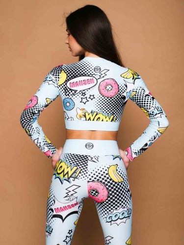 Short Rashguard Pop Art Blue