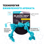 Playology сенсорный канат PUPPY SENSORY ROPE для щенков мелких и средних пород 8-16 недель с ароматом арахиса, цвет голубой