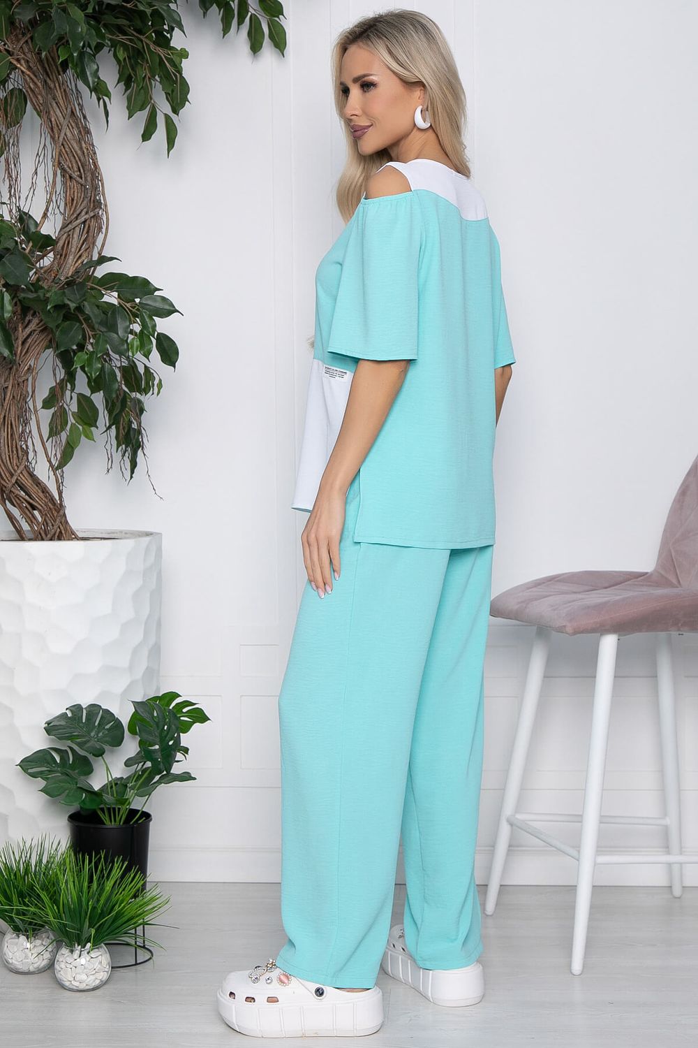 Костюм Аурика (белый/мята) К10671 LT Collection