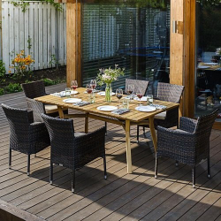 Обеденный комплект MODENA 180 см на 6 персон с креслами