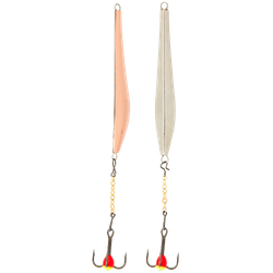 Блесна вертикальная зимняя LUCKY JOHN Double Blade (цепочка, тройник), 60 мм, CS