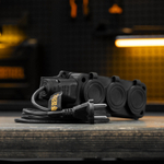 Шнур сетевой Energy Series, ПВС, 3 м, 2 x 1,5 мм, с неразборной вилкой, черный, Denzel