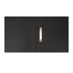 Папка на 2 кольцах А4 пластик, черная (Стамм)