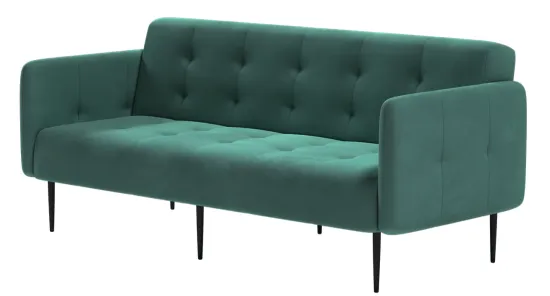 Monaco диван-кровать прямой с подлокотниками, трехместный бархат 87