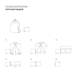 Рюкзак складной mini maxi sacpack glencheck red