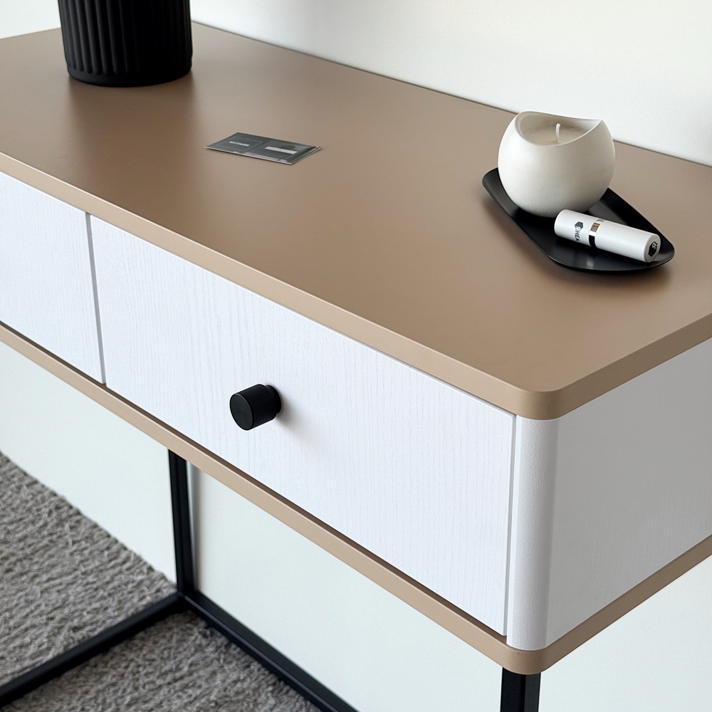 Туалетный столик консоль ROYAL 5311 эко (Макиато-Черный-р.черная)