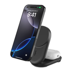 Зарядная станция MagSafe Belkin UltraCharge Round для iPhone и AirPods (Qi2.2) (WIZ039, EU) Беспроводная зарядка: Qi 25 Вт, Qi 5 Вт. Проводная зарядка: USB-C (5 Вт). Сертификация Qi2. Есть LED-индикация