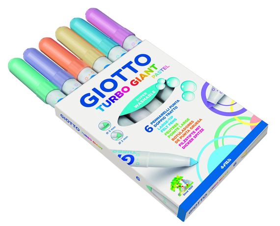 Flomaster \ фломастер Giotto Turbo Гигантская пастель 6 шт