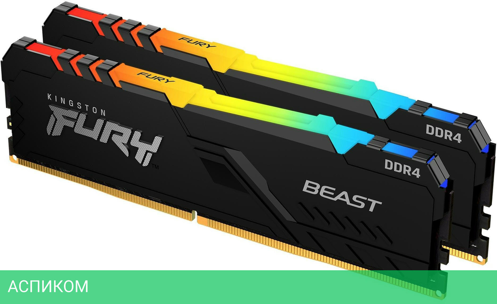 Оперативная память Kingston Fury Beast RGB 2x32GB (KF432C16BB2AK2/64)
