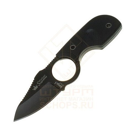 Нож шейный Kizlyar Supreme Amigo-X AUS-8 G10, Black/Black