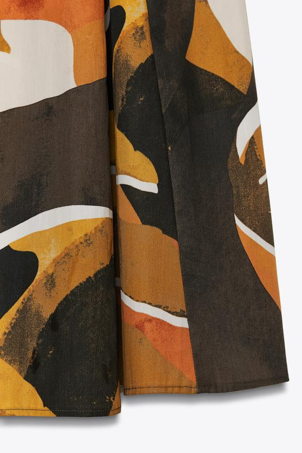 ZARA ЮБКА ИЗ ПОПЛИНА С ПРИНТОМ И РЕМНЕМ, РАЗНОЦВЕТНЫЙ