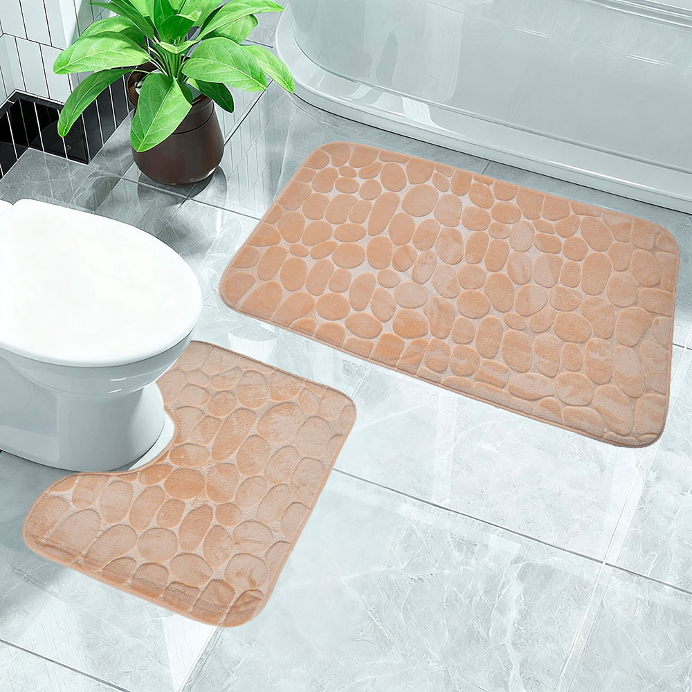 Комплект ковриков для ванной 50*80/40*50см из микрофибры "Stenar" Blabar, бежевый