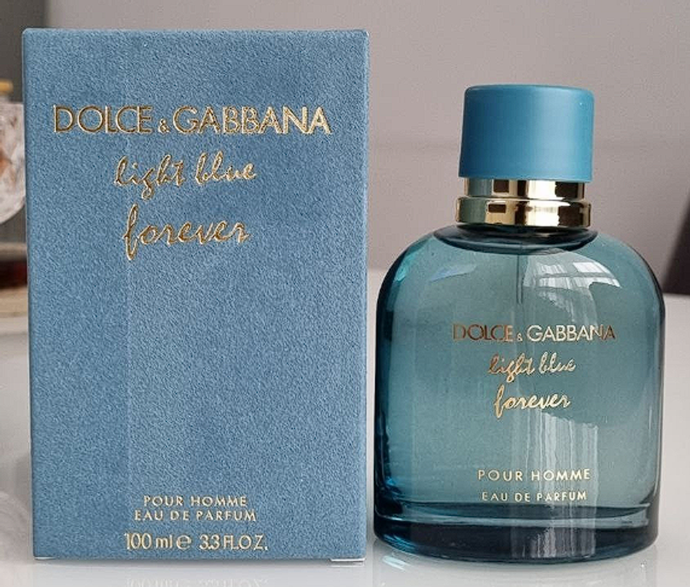 Dolce&Gabbana Light Blue Forever Pour Homme (Коробка парфюма без слюды, парфюм новый, распаковка для фото)