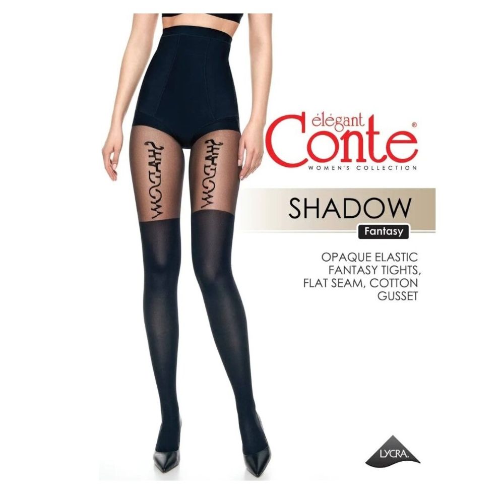 Колготки женские Conte Fantasy Shadow, 50 den, размер 2, nero