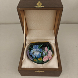 Вазочка с ручной росписью Палех "Ирисы"