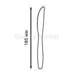 Нож  (чёрный) 185 мм  кукурузный крахмал (50шт/1000шт)