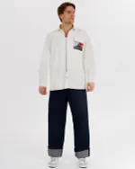 Рубашка Kefirmaykifer Вулкан хлопковая белая