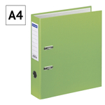 Папка-регистратор OfficeSpace, 70мм, бумвинил, с карманом на корешке, фисташковая