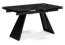 Стеклянный стол Хорсборо 140(200)х80х79 обсидиан / черный