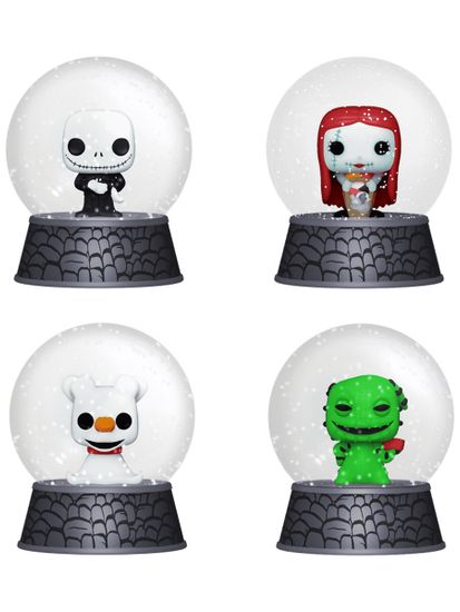 Снежный шар Funko Mystery Minis Snow Globes TNBC 1 штука в ассортим (из 4) (Exc) 85396 / Фигурка-снежный шар Фанко Мистери Минис по мотивам мультфильма "Кошмар перед Рождеством"