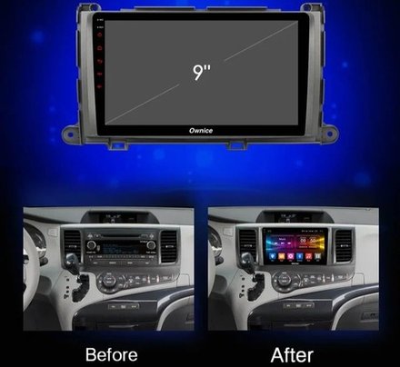 Магнитола для Toyota Sienna 3 2010-2014 - Carmedia OL-9695 QLed, Android 12, TS10, CarPlay, 4G SIM-слот