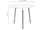 Стол деревянный Woodville Lorini 80 white, wood