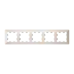 ATLASDESIGN AIR 5-постовая РАМКА, ЖЕМЧУГ/дымчатый белый