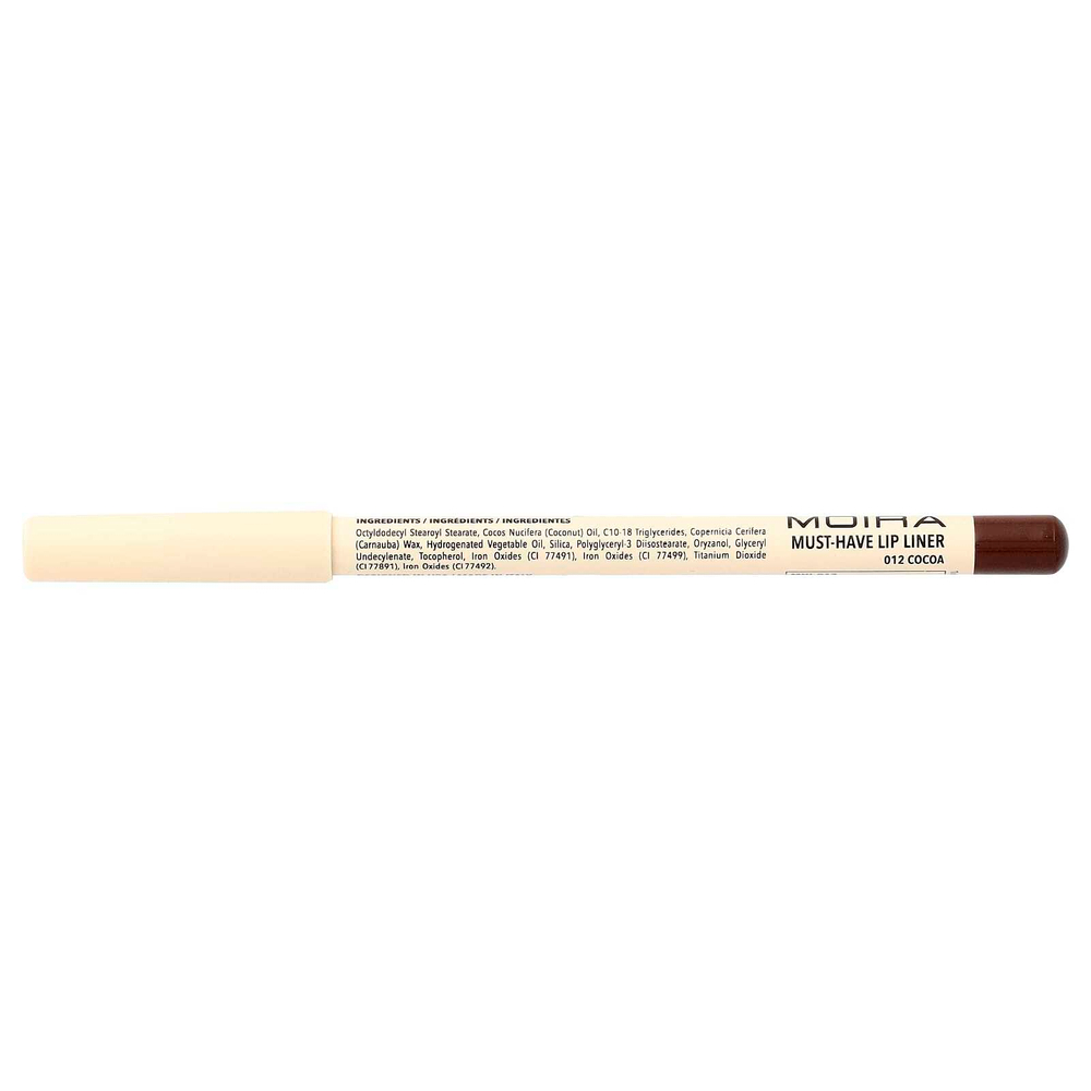 Moira Beauty, незаменимый карандаш для губ, оттенок 012 какао, 1,1 г (0,04 унции)