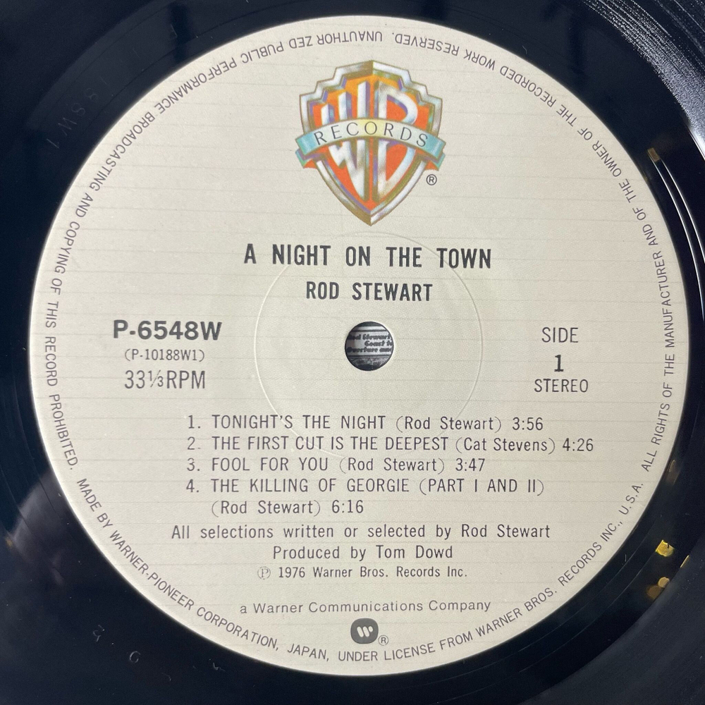 Винтажная виниловая пластинка LP Rod Stewart A Night On The Town (Japan 1981) (Obi) Fool For You