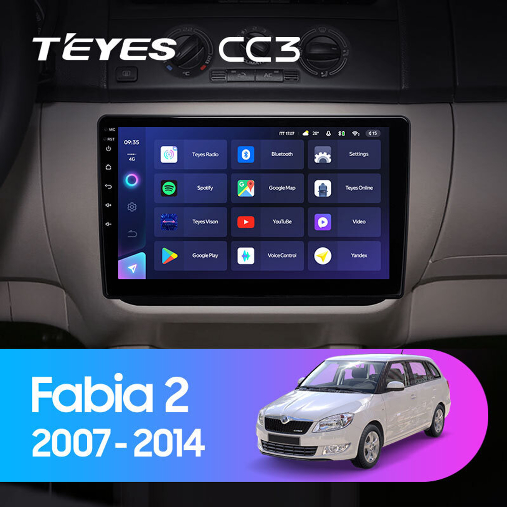 Teyes CC3 10.2" для Skoda Fabia 2007-2014